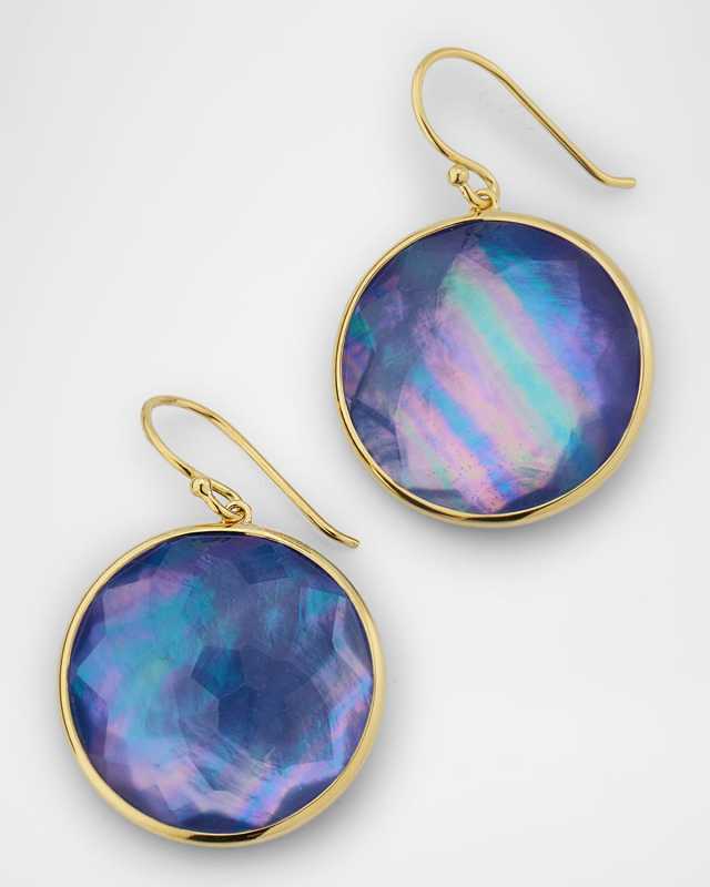 18K Lollipop Large Stone Drop Earrings